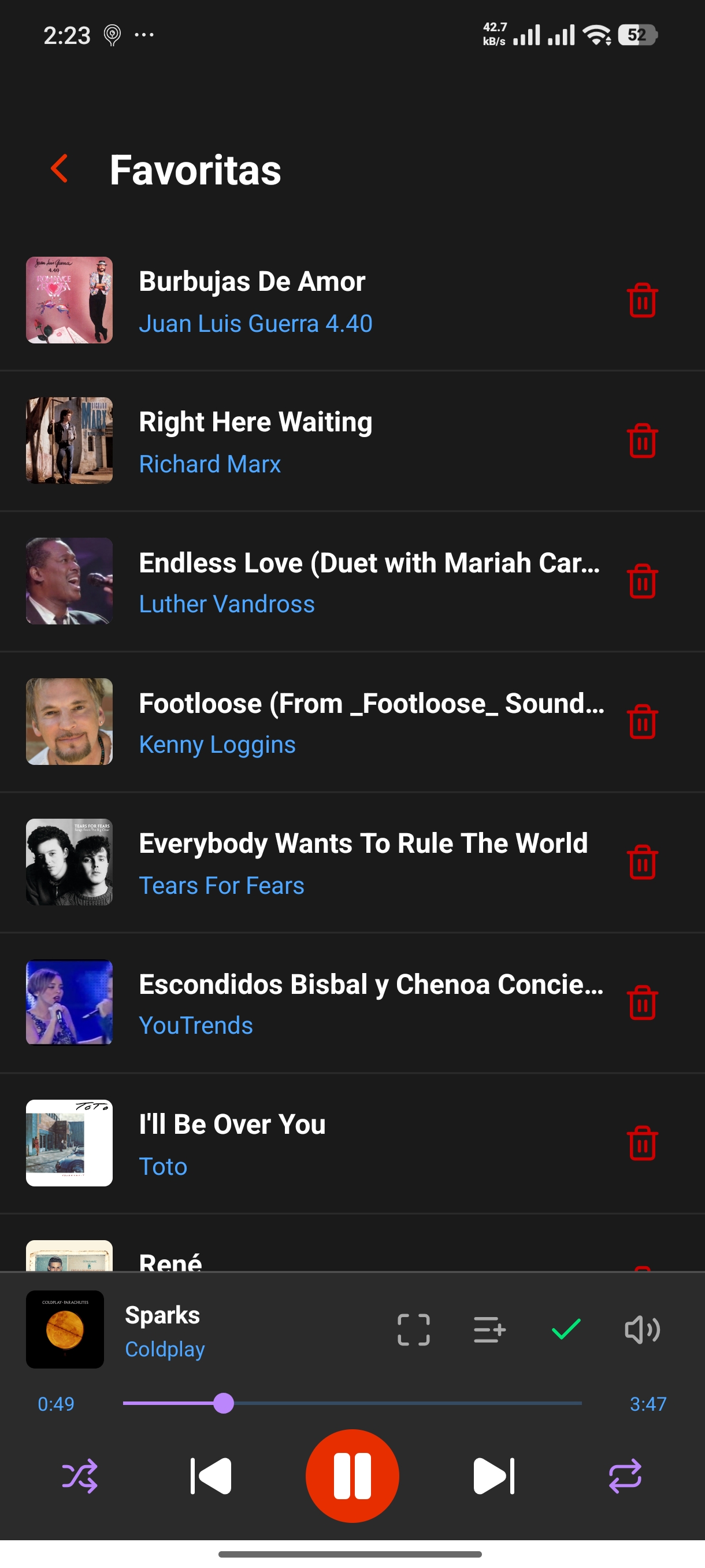 Mis Listas y Favoritas